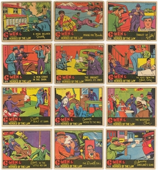 1936 R60 Gum, Inc. "G-Men & Heroes of the Law" Complete Set (168) 